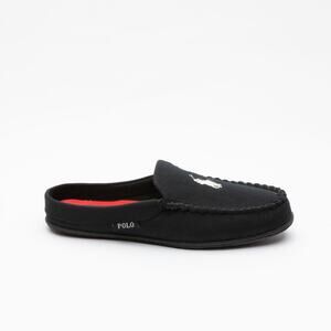 Polo Ralph Lauren Men Collins Pique Fabric Mule Black/Red Size 9